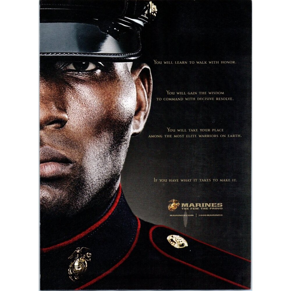 2008 US Marine Corps Marines Recruiter Recruiting Vintage Print Ad Wall Art